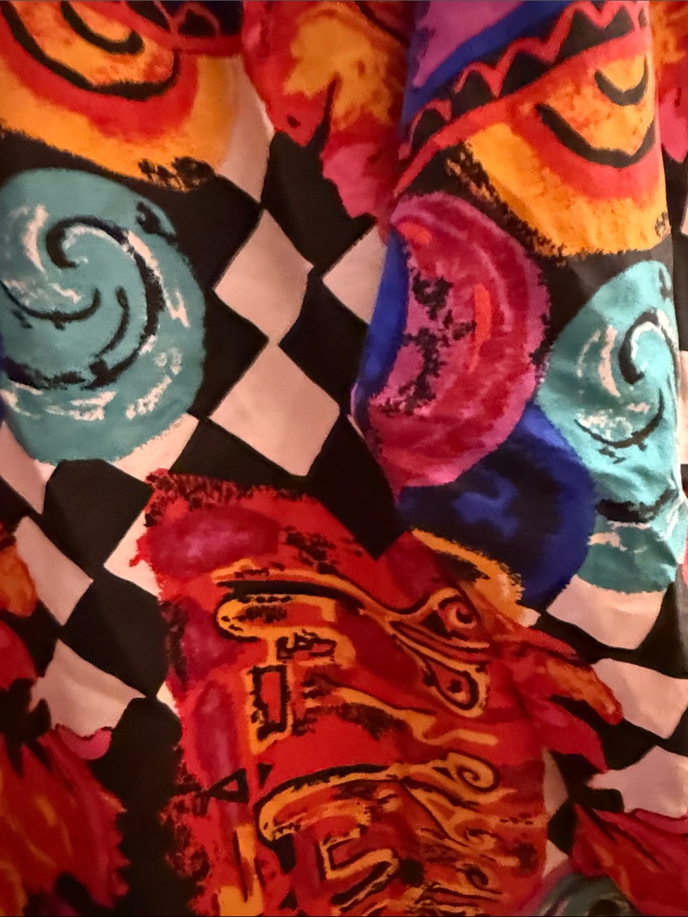 Vintage Carole Little Sport Oversized Silk Blouse - Picture 5 of 6
